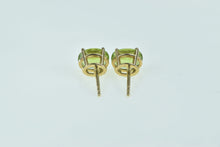 Load image into Gallery viewer, 14K Oval Peridot Solitaire Vintage Classic Stud Earrings Yellow Gold