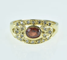 Load image into Gallery viewer, 18K Spessartine Garnet Diamond Ornate Statement Ring Yellow Gold