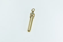 Load image into Gallery viewer, 14K Black Star Victorian Turquoise 1.25&quot; Pencil Charm/Pendant Yellow Gold