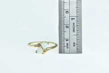 Load image into Gallery viewer, 10K Trillion Syn. Opal Diamond Accent Bypass Ring Yellow Gold