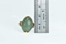Load image into Gallery viewer, Gold Filled 1960&#39;s Nephrite Emerald Ornate Cabochon Ring