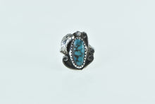 Load image into Gallery viewer, Sterling Silver Southwestern Turquoise Ornate Feather Childs Ring