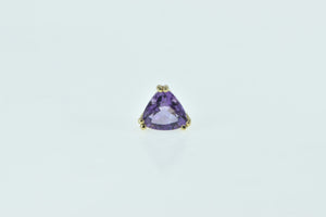 14K Trillion Amethyst Solitaire Vintage Single Earring Yellow Gold