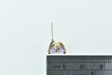 Load image into Gallery viewer, 14K Trillion Amethyst Solitaire Vintage Single Earring Yellow Gold