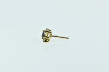 Load image into Gallery viewer, 14K Round Blue Topaz Diamond Accent Single Earring Yellow Gold