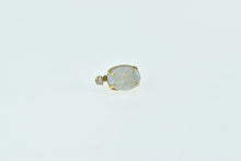 Load image into Gallery viewer, 14K Oval Natural Opal Diamond Accent Stingle Earring Yellow Gold