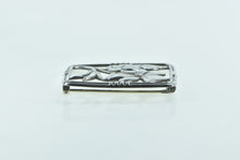 Load image into Gallery viewer, Sterling Silver Danecraft Vintage Square Framed Flower Pin/Brooch