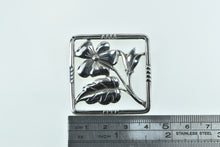 Load image into Gallery viewer, Sterling Silver Danecraft Vintage Square Framed Flower Pin/Brooch