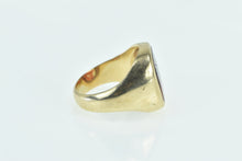 Load image into Gallery viewer, 10K Moss Agate Inlay Men&#39;s Vintage Statement Ring Yellow Gold