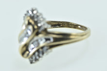 Load image into Gallery viewer, 10K Diamond Zig Zag Freeform Cluster Bypass Ring Yellow Gold