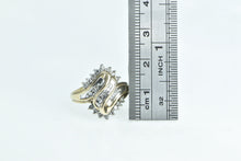 Load image into Gallery viewer, 10K Diamond Zig Zag Freeform Cluster Bypass Ring Yellow Gold