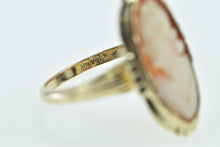 Load image into Gallery viewer, 10K Carved Shell Cameo Statement Ring Yellow Gold