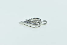 Load image into Gallery viewer, 10K Diamond Loop Heart Love Symbol Romantic Pendant White Gold