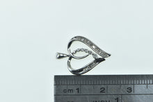 Load image into Gallery viewer, 10K Diamond Loop Heart Love Symbol Romantic Pendant White Gold
