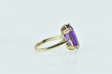 Load image into Gallery viewer, 14K Vintage Oval Amethyst Cocktail Statement Ring Yellow Gold