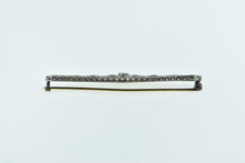 Load image into Gallery viewer, 14K Art Deco Ornate Filigree Diamond Floral Pin/Brooch White Gold