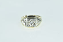 Load image into Gallery viewer, 14K 0.30 Ctw Men&#39;s Diamond Squared Statement Ring Yellow Gold