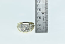 Load image into Gallery viewer, 14K 0.30 Ctw Men&#39;s Diamond Squared Statement Ring Yellow Gold