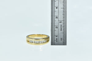 14K 0.50 Ctw Diamond Men's Wedding Band Ring Yellow Gold