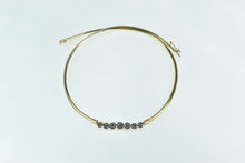 Load image into Gallery viewer, 14K 1.04 Ctw Diamond Cocoon Link Collar Chain Necklace 17.5" Yellow Gold