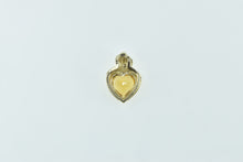 Load image into Gallery viewer, 14K Citrine Heart Diamond Accent Vintage Classic Pendant Yellow Gold