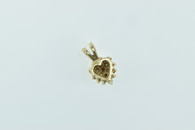 Load image into Gallery viewer, 14K Ruby Diamond Heart Love Symbol Pendant Yellow Gold