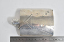 Load image into Gallery viewer, Sterling Silver Swaine Brigg London Monogram Flask