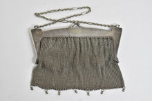 Load image into Gallery viewer, German Silver Ornate Floral Mesh Hand Bag Purse