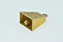 Load image into Gallery viewer, 14K 3D Articulated Bell Victorian Monogrammed Charm/Pendant Yellow Gold