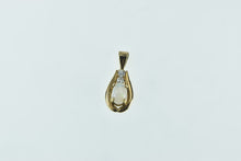 Load image into Gallery viewer, 14K Oval Opal Diamond Accent Vintage Classic Pendant Yellow Gold
