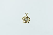 Load image into Gallery viewer, 14K Diamond Twist Spiral Vintage Classic Pendant Yellow Gold