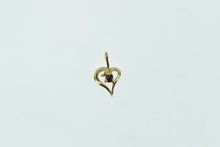 Load image into Gallery viewer, 14K Garnet Heart Love Symbol Vintage Pendant Yellow Gold