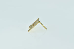 14K K A H Monogram Squared Letter Lapel Pin/Brooch Yellow Gold
