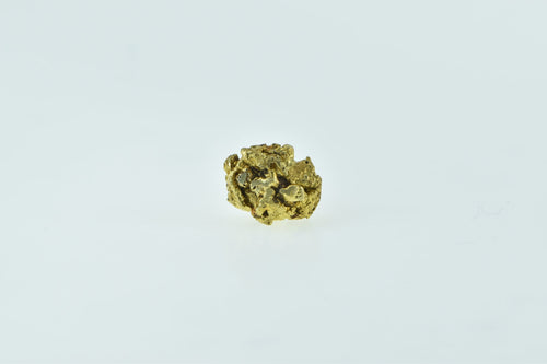 22K Raw Textured Nugget Gold Pebble Lapel Pin/Brooch Yellow Gold
