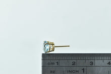 Load image into Gallery viewer, 14K Round Blue Topaz Solitaire Single Stud Earring Yellow Gold