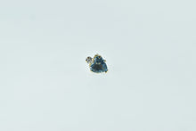 Load image into Gallery viewer, 14K Heart Blue Topaz Diamond Accent Stud Earrings Yellow Gold