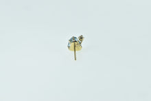 Load image into Gallery viewer, 14K Heart Blue Topaz Diamond Accent Stud Earrings Yellow Gold