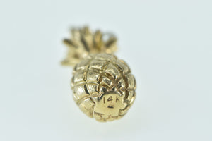 14K 3D Pineapple Pearl Vintage Fruit Charm/Pendant Yellow Gold