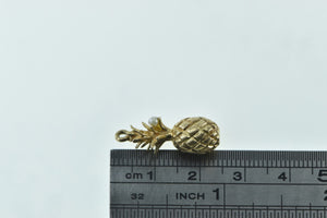 14K 3D Pineapple Pearl Vintage Fruit Charm/Pendant Yellow Gold