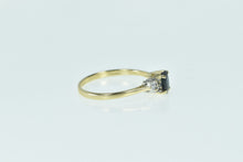 Load image into Gallery viewer, 14K Oval Sapphire Diamond Vintage Engagement Ring Yellow Gold