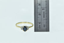 Load image into Gallery viewer, 14K Oval Sapphire Diamond Vintage Engagement Ring Yellow Gold