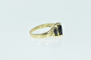 14K Marquise Sapphire Vintage Statement Ring Yellow Gold