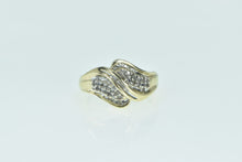Load image into Gallery viewer, 10K Wavy Vintage Diamond Cluster Statement Ring Yellow Gold