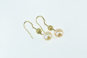 18K Marco Bicego Pearl Africa Collection Dangle Earrings Yellow Gold