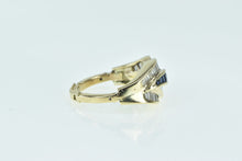 Load image into Gallery viewer, 14K 1.34 Ctw Baguette Diamond Sapphire Wavy Ring Yellow Gold