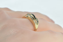 Load image into Gallery viewer, 14K 1.34 Ctw Baguette Diamond Sapphire Wavy Ring Yellow Gold