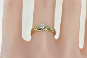 14K 0.21 Ct Diamond Solitaire Promise Engagement Ring Yellow Gold