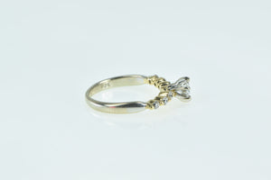 14K 0.55 Ctw Diamond Round Vintage Engagement Ring Yellow Gold