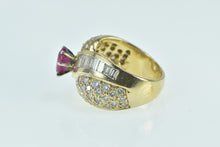 Load image into Gallery viewer, 14K 3.34 Ctw Oval Ruby Diamond Encrusted Ring Yellow Gold
