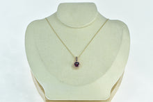 Load image into Gallery viewer, 14K LeVian Cushion Rhodolite Diamond Halo Pendant Rose Gold